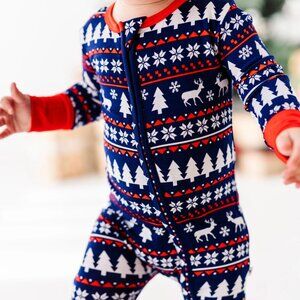 Bums and Roses Deer Santa Bamboo Zippy Size 12-18 months